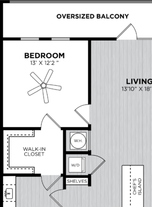 One bedroom with one multi access bathroom